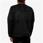 Danton Men's High Pile Fleece V Neck Jacket in Black