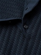 Brioni - Cotton, Silk and Cashmere-Blend Polo Shirt - Blue