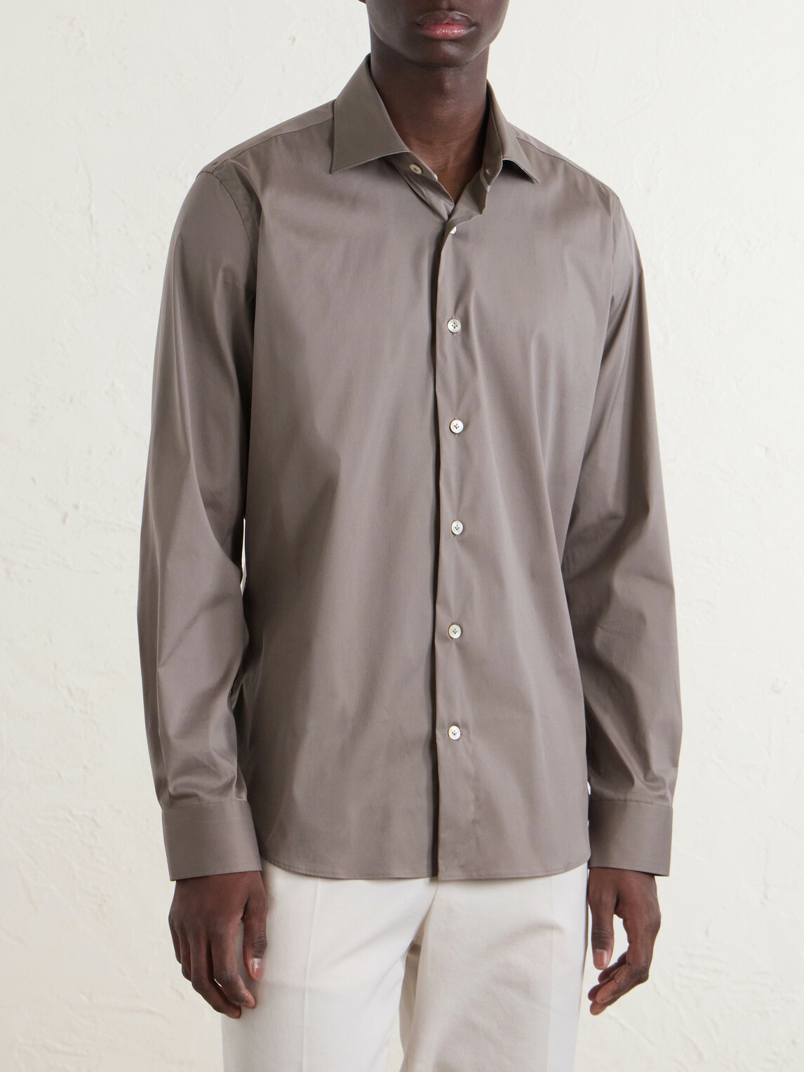 Eleventy - Cotton-Blend Shirt - Green