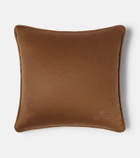 Loro Piana Unito logo cashmere cushion