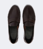 The Row Theo leather penny loafers