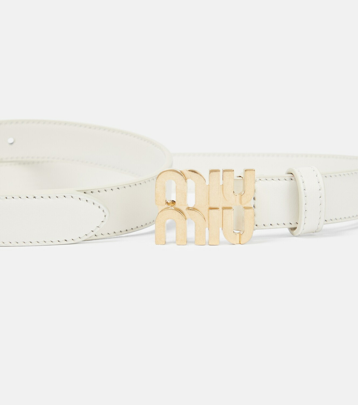 Miu Miu Logo leather belt