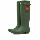 Kenzo Women's X Hunter Wellington Boots in Dark Khaki