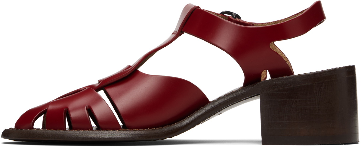 HEREU Red Pesca Heeled Sandals