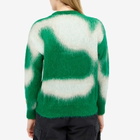 Heron Preston Women's Aop Knit Crew Sweat in Green/White