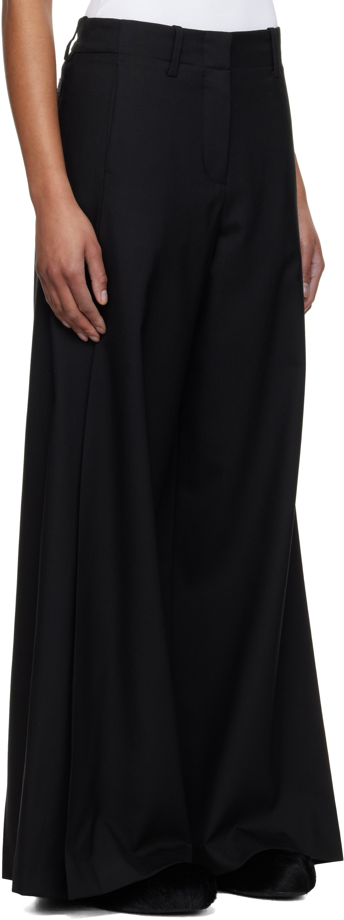 Kenzo Black Kenzo Paris Wide-Leg Trousers