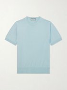 Canali - Knitted Cotton T-Shirt - Blue