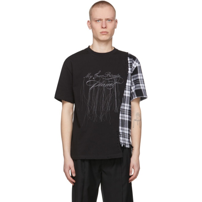 Photo: C2H4 Black My Own Private Planet Paneled T-Shirt