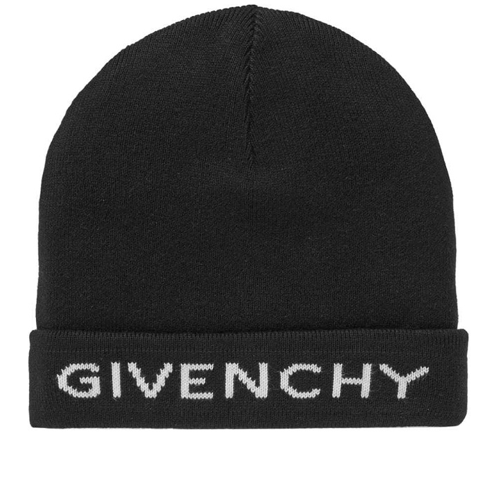 Photo: Givenchy Intarsia Logo Beanie Black