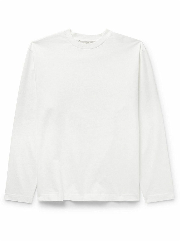 Photo: RÓHE - Logo-Appliquéd Organic Cotton-Jersey T-Shirt - White