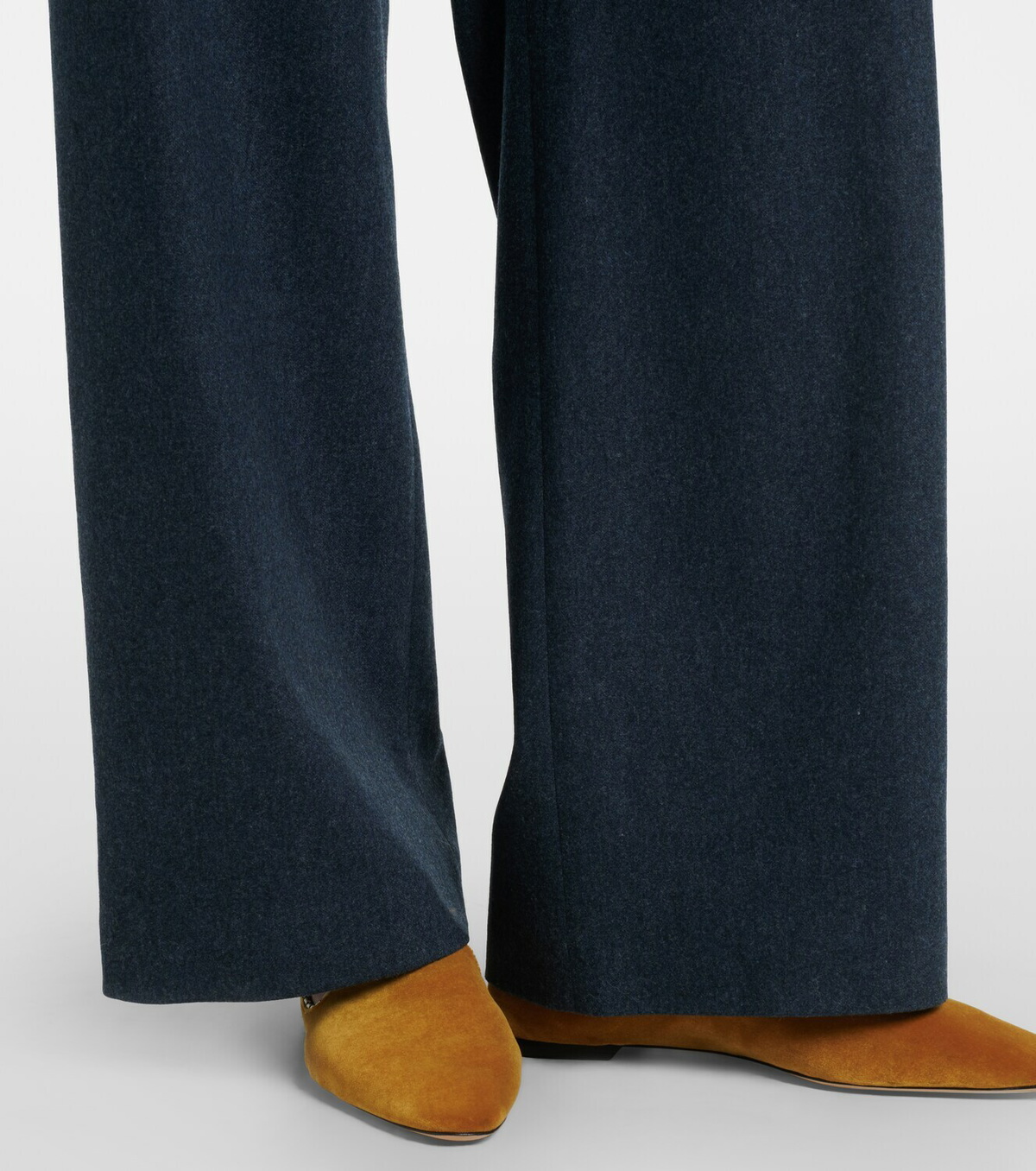 Eleventy Wool and cashmere wide-leg pants