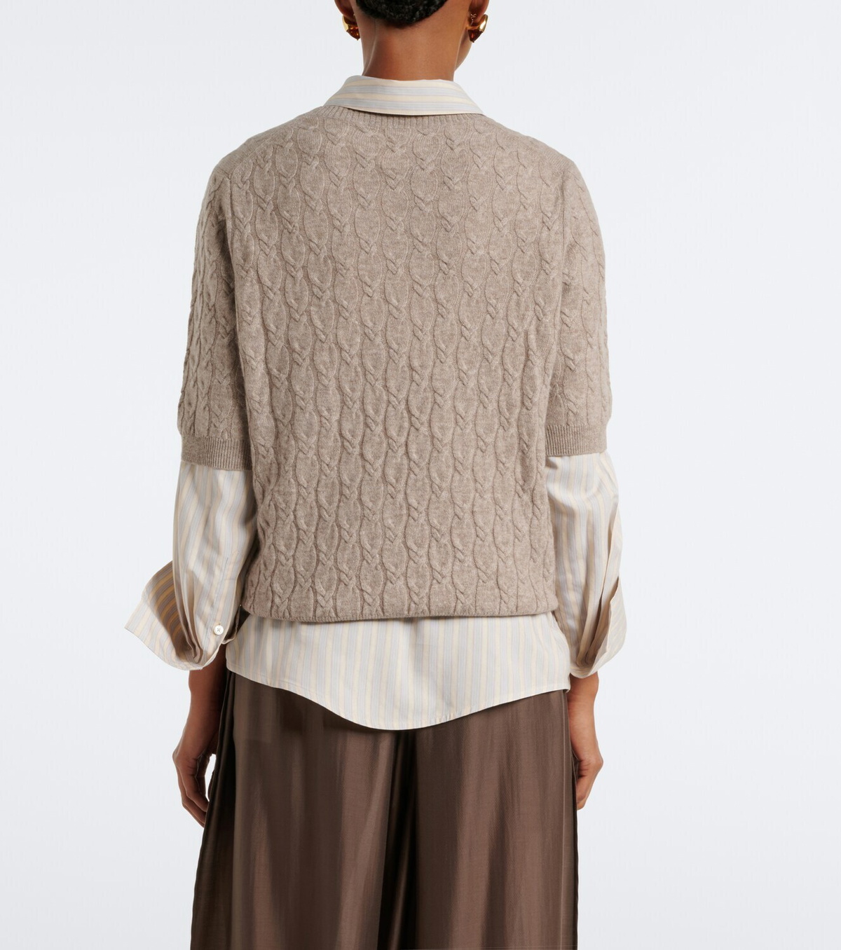 Jardin des Orangers Cable knit cashmere sweater