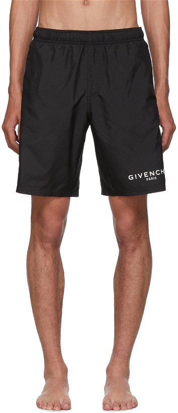 Photo: Givenchy Black Long Swim Shorts