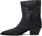 Enfants Riches Déprimés Black Cut Off Cowboy Boots
