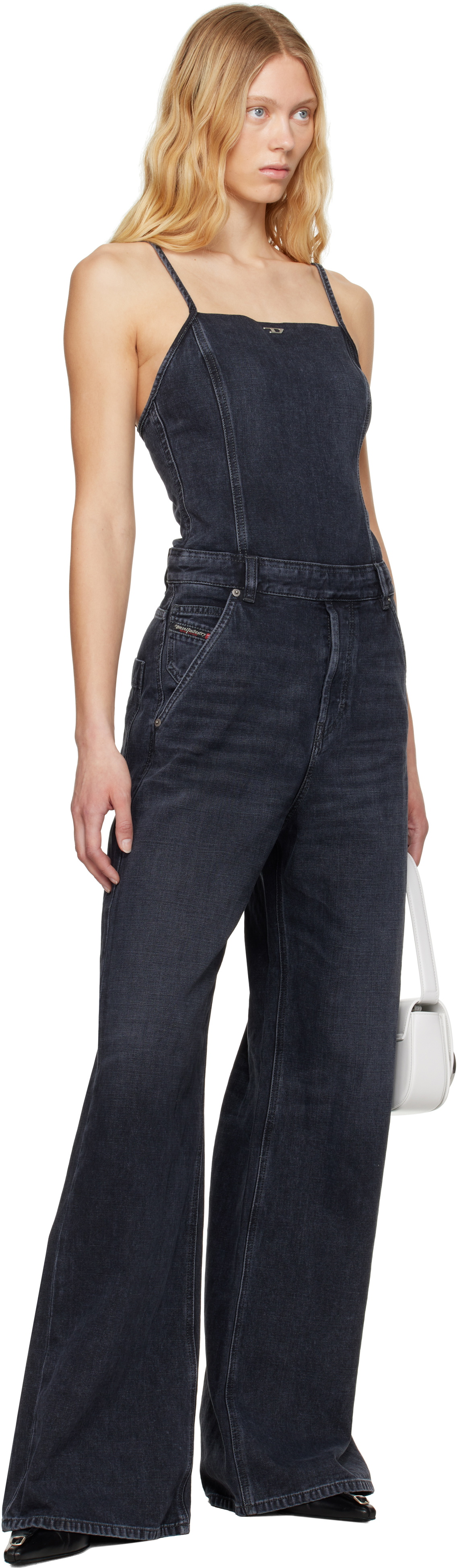 Diesel Black De-Vors Denim Jumpsuit