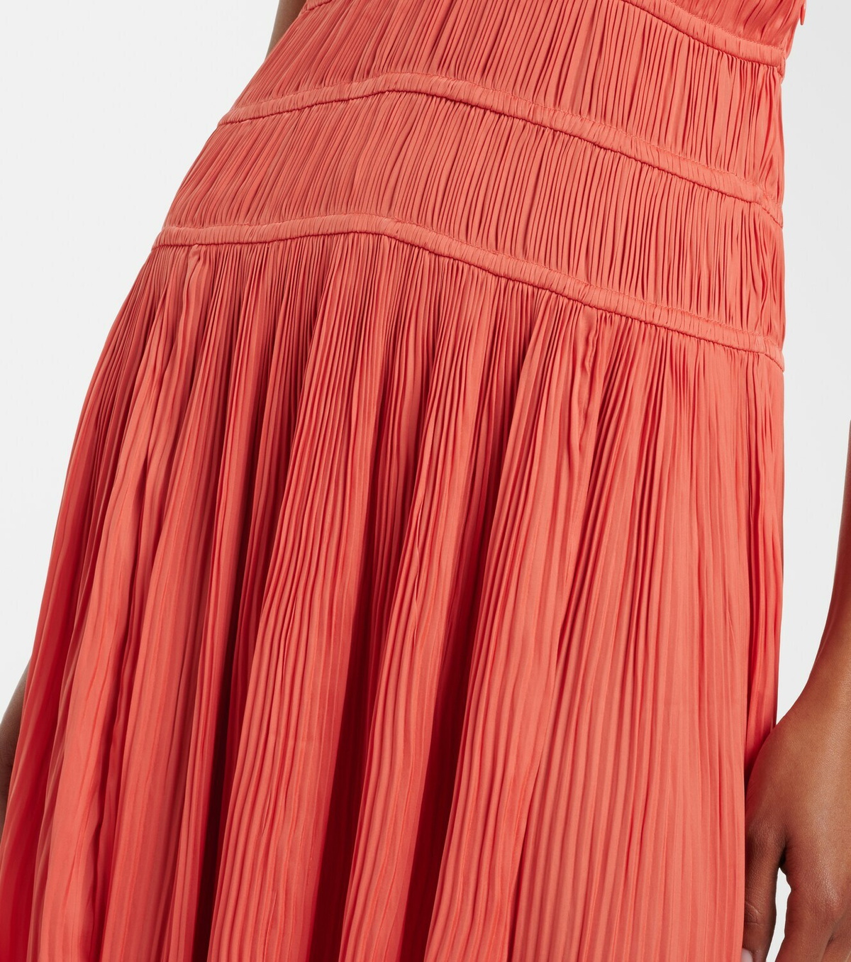 Ulla Johnson Tasneem plissé satin gown