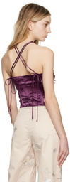 KIM SHUI SSENSE Exclusive Purple Corset Camisole