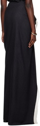 Dries Van Noten Gray Draped Maxi Skirt