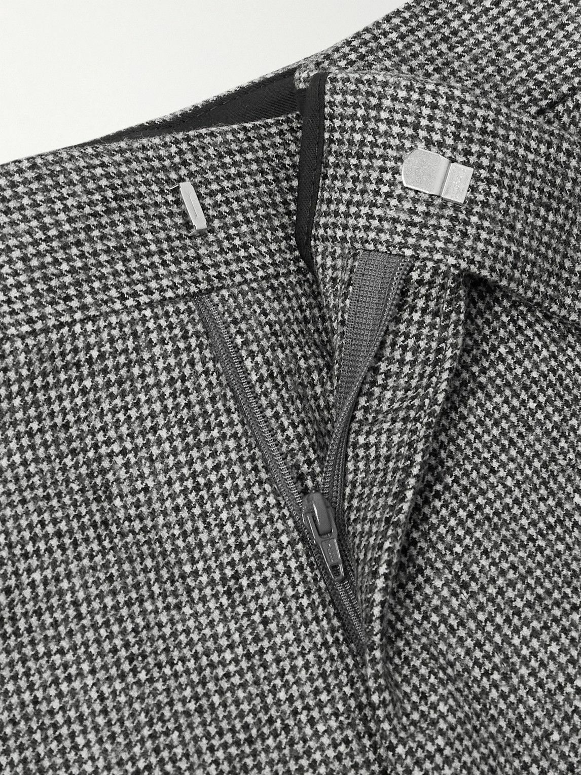 Kingsman - Slim-Fit Straight-Leg Houndstooth Wool Suit Trousers - Gray