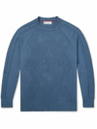 Brunello Cucinelli - Argyle Cotton Sweater - Blue