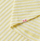 Orlebar Brown - OB-T Striped Cotton and Linen-Blend T-Shirt - Yellow