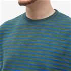 General Admission Men's Striped Slub T-Shirt in Green Blue