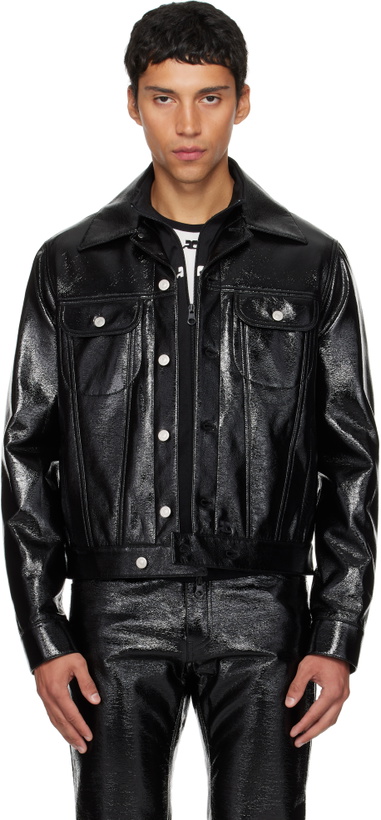 Photo: Courrèges Black Vinyl Trucker Jacket