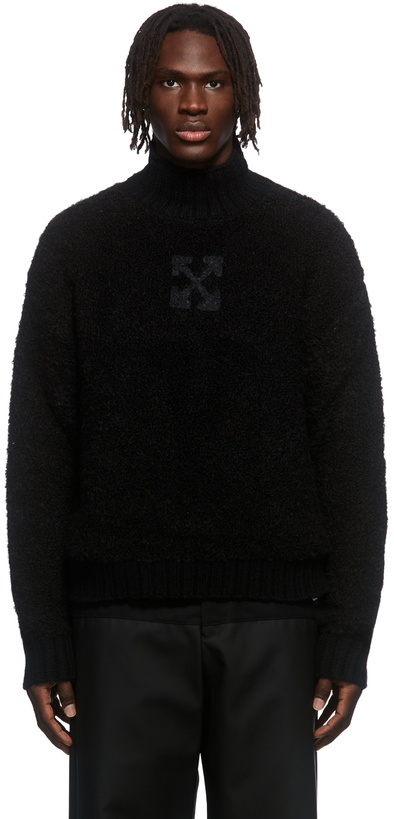 Photo: Off-White Black Knit Arrow Daddy Turtleneck