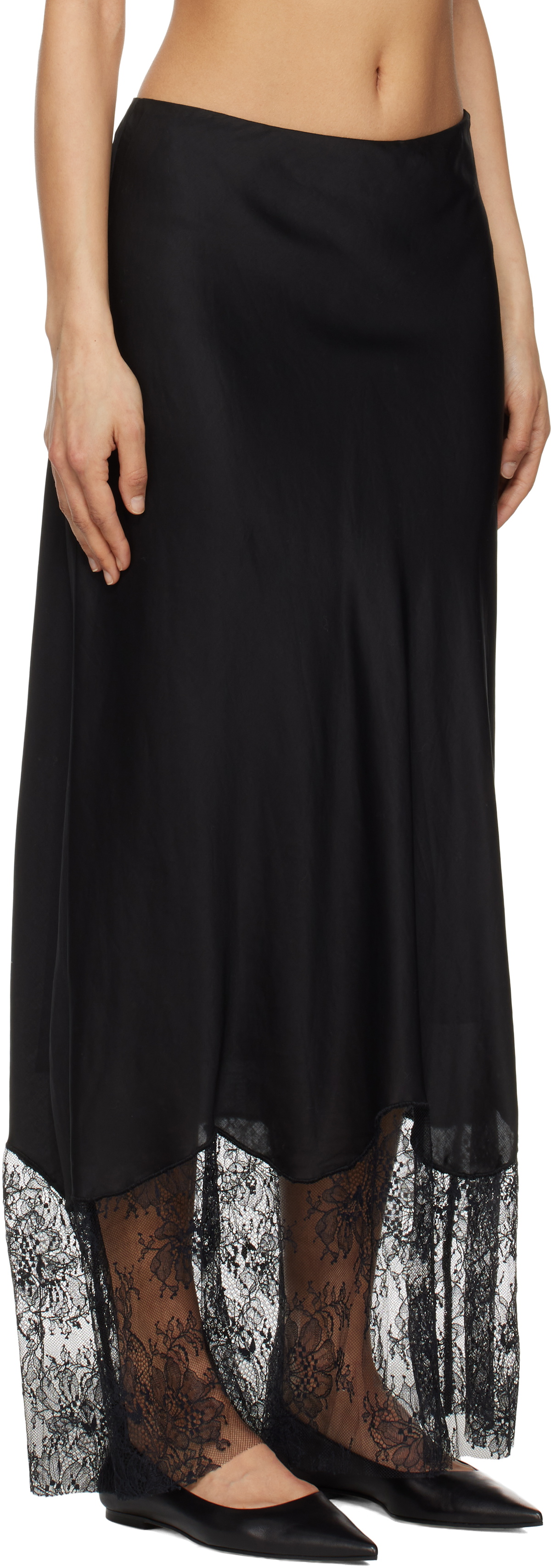 Holzweiler Black Leila Lace Maxi Skirt
