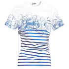 Jean Paul Gaultier Women's Logo T-Shirt in White/Navy