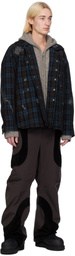 CMMAWEAR Blue C Curl Padded Flannel Jacket