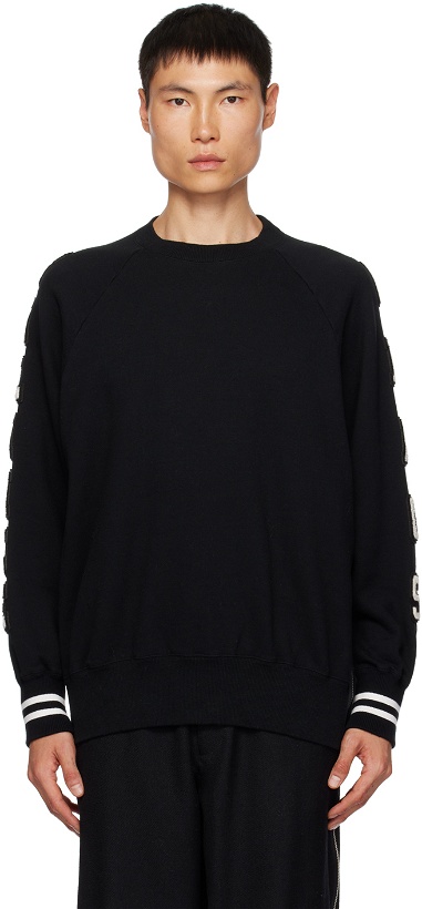 Photo: UNDERCOVER Black Appliqué Sweater