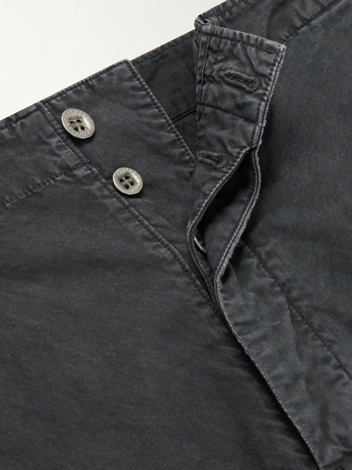 Visvim - Straight-Leg Frayed Cotton-Twill Shorts - Black