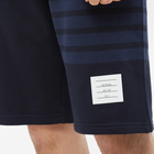 Thom Browne Men's Tonal 4 Bar Sweat Short in Navy