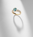 Marina B Ondine 18kt gold ring with topaz and diamonds