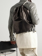 Rick Owens - Embellished Leather Drawstring Backpack