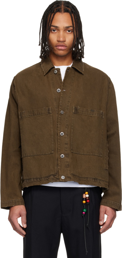 Photo: Song for the Mute Tan Box Denim Jacket