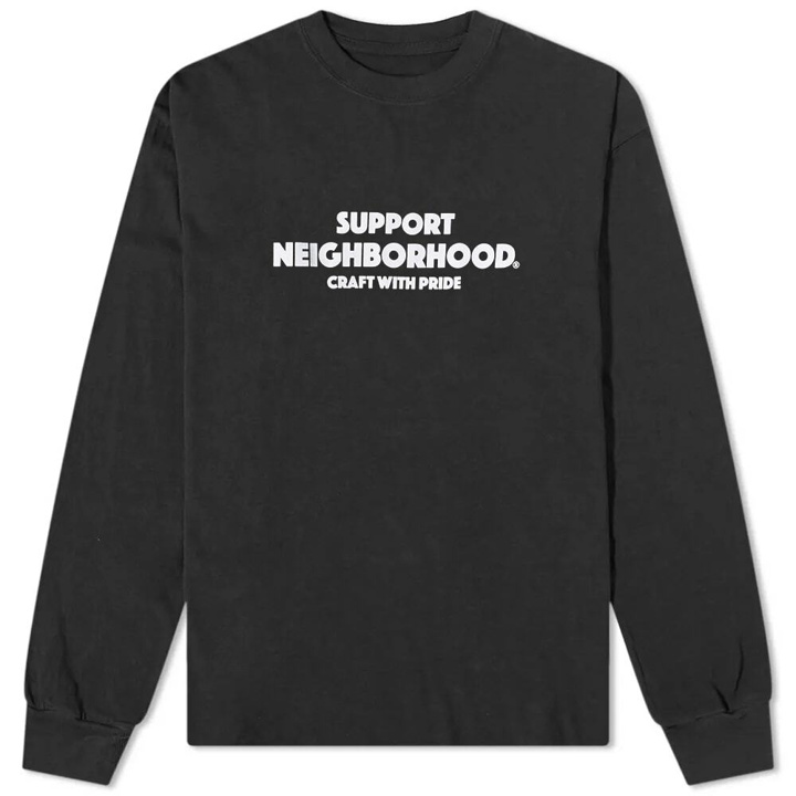 Photo: Neighborhood Men's Long Sleeve NH-4 T-Shirt in Black