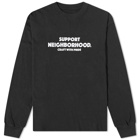 Neighborhood Men's Long Sleeve NH-4 T-Shirt in Black