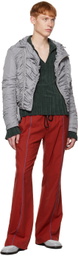 TheOpen Product SSENSE Exclusive Gray Ruched Bomber Jacket