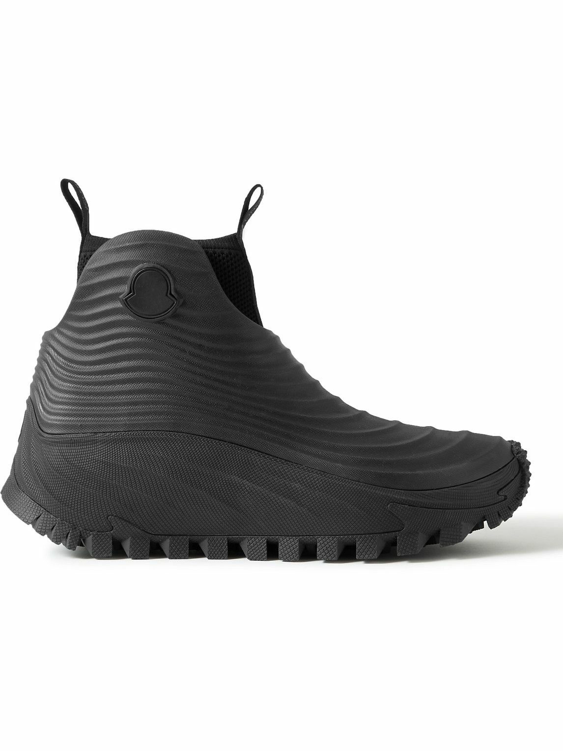 Photo: Moncler - Acqua High Knitted and Recycled-EVA Boots - Black