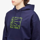 PACCBET Men's Washed Logo Pullover Hoodie in Navy