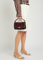 Anya Hindmarch Mortimer Leather and Suede Cross-body bag - Burgundy - One Size