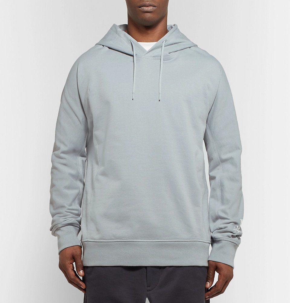 Y3 Loopback CottonJersey Hoodie Men Sky blue Y3
