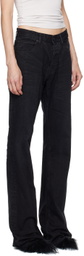 Balenciaga Black Low Waist Straight Jeans