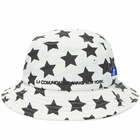 Awake NY Star Bucket Hat in Ivory/Black