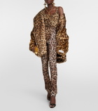 Dolce&Gabbana - Leopard-print corset bodysuit
