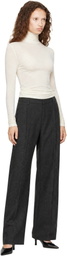 AGOLDE Gray Sathia Wool Trousers