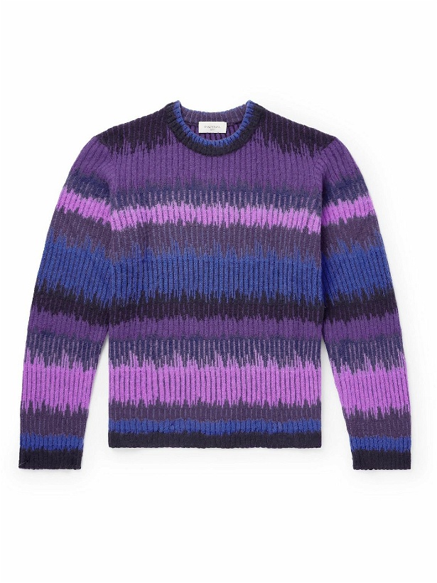 Photo: PIACENZA 1733 - Ikat Wool Sweater - Purple