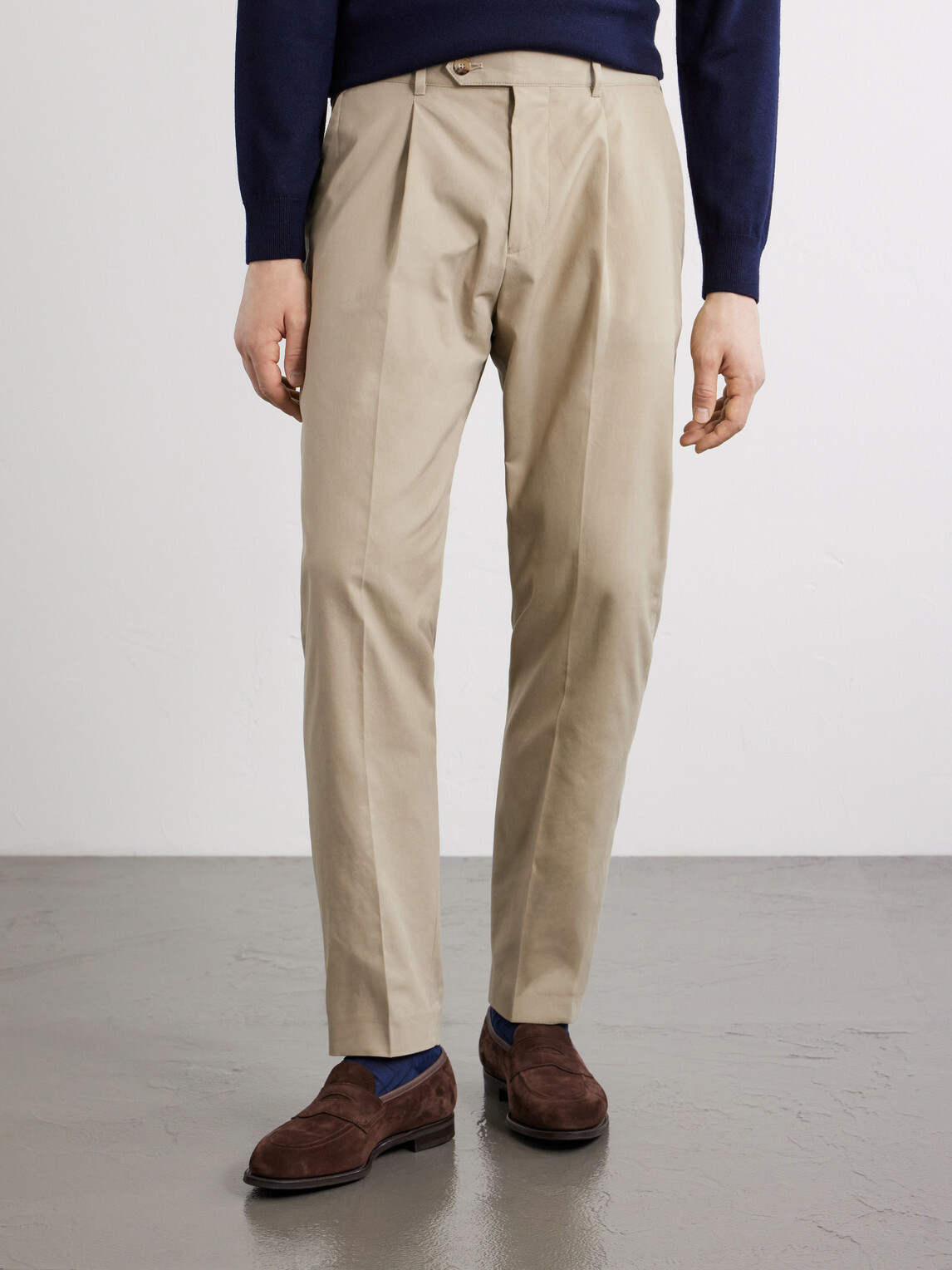 Paul Smith - Straight-Leg Pleated Organic Cotton-Twill Trousers - Brown